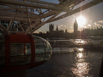 Bridge over river in city