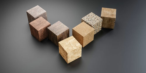 Close-up of toy blocks on table