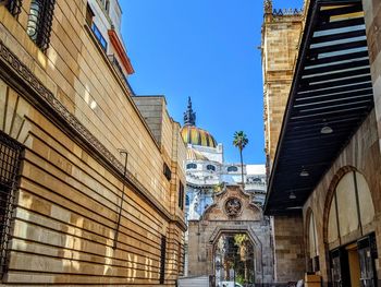 Low angle view of buildings against sky