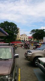 Cars on city street