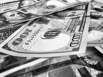 Close-up of text on book