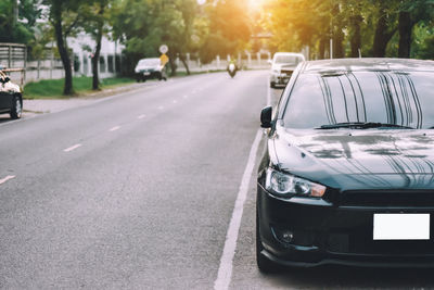 Cars on road