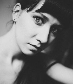 Close-up portrait of young woman