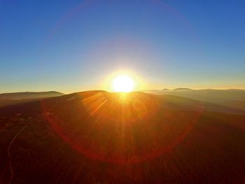 Scenic view of landscape against clear sky