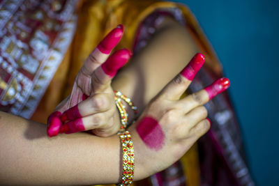 Mudras or gestures of bharatanatyam dance of indian classical dance