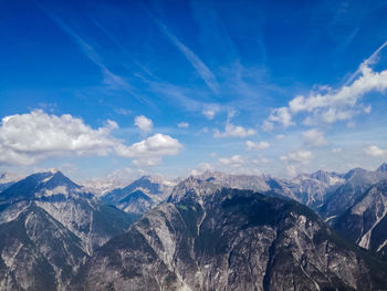 Scenic view of dramatic landscape against sky