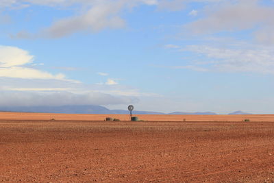 Scenic view of desert against sky