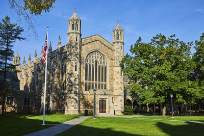 Low angle view of church against sky