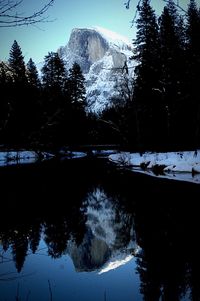 Reflection of sky in water