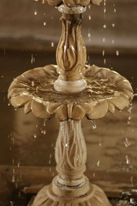 Close-up of water splashing in fountain