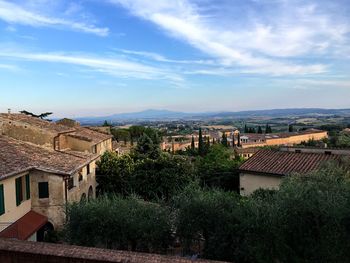 High angle shot of townscape