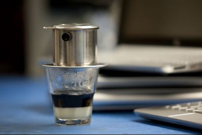 Close-up of drink on table