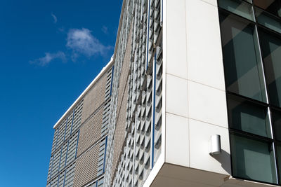 Low angle view of modern building against sky