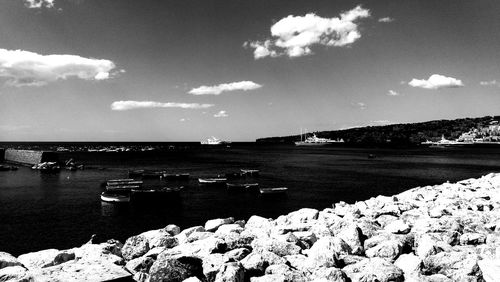 Rocks in calm sea