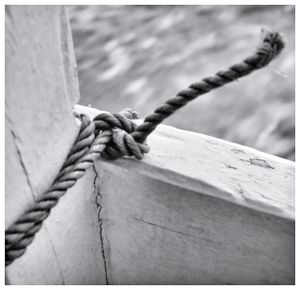 Close-up of rope against blurred background