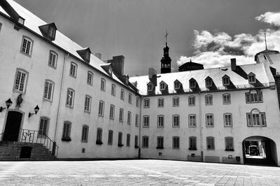 Low angle view of buildings in city