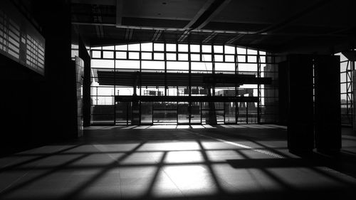 Interior of building with shadows