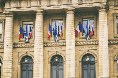 Entrance to the palais de justice in paris france