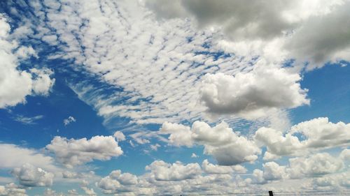 Low angle view of cloudy sky