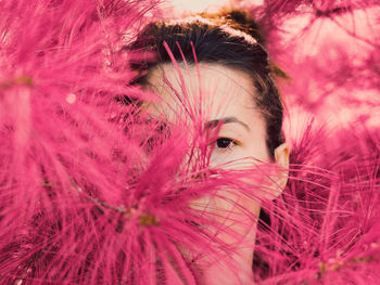 Close-up portrait of woman