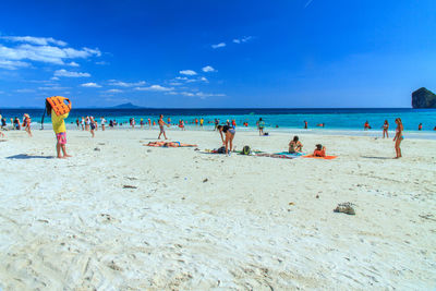 Group of people on beach