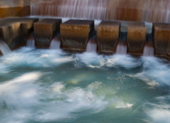 Scenic view of waterfall