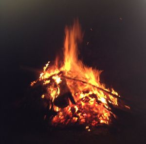 Fire in fire pit