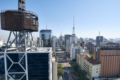 Buildings in city against sky