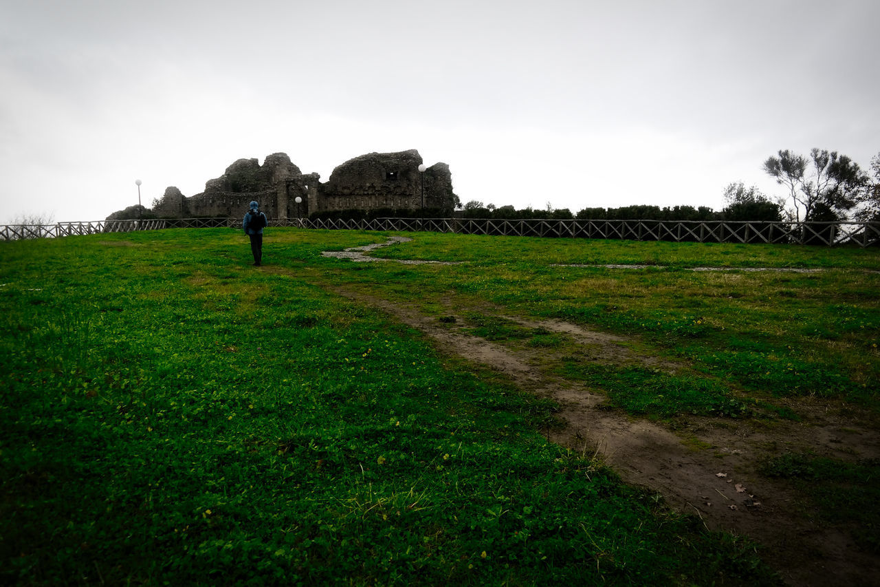 MAN ON GRASSY FIELD