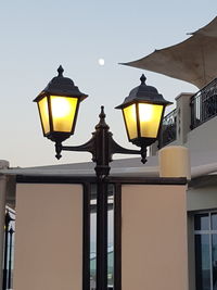 Low angle view of street light