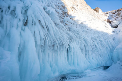 Scenic view of snow covered landscape