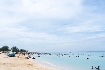 Group of people on beach