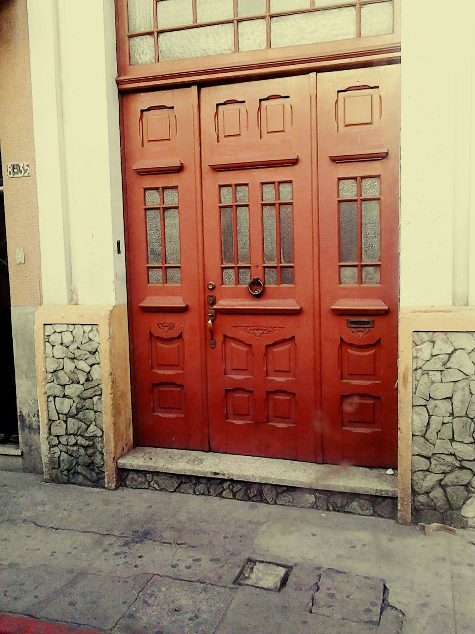 architecture, built structure, building exterior, door, closed, window, entrance, wall - building feature, red, wall, house, safety, building, protection, day, outdoors, no people, facade, security, residential structure