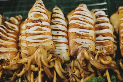 Close-up of carrots in market stall