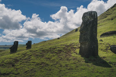 Moai statues in easter island