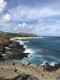 Scenic view of sea against sky