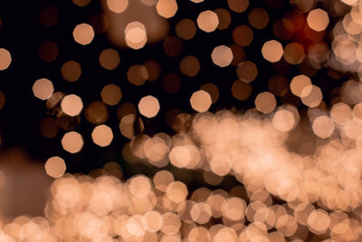 Defocused image of illuminated lights