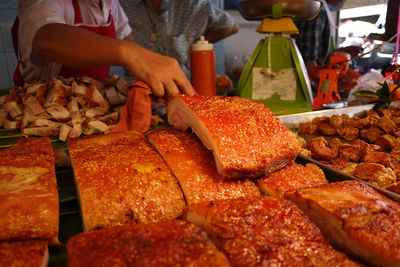 Roast pork stall