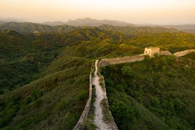 View of road passing through mountains