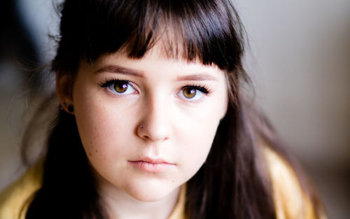 Close-up portrait of teenage girl