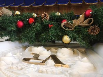 Christmas tree on table