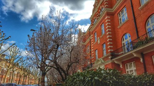 Low angle view of building against sky