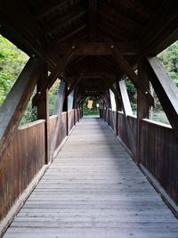 View of empty bridge