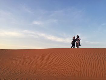 Men working in desert