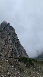 Scenic view of rocky mountain against sky