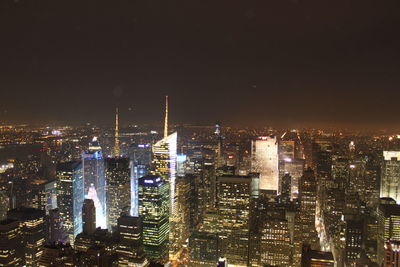 City skyline at night