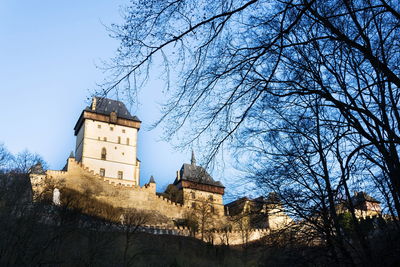 Low angle view of historic building against sky