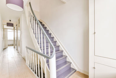 Low angle view of spiral staircase