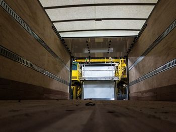 View of yellow tunnel