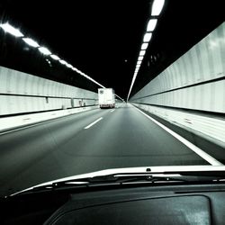 Road passing through tunnel
